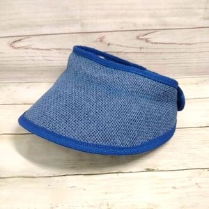 Ole America Woven Fiber Visor Women OS HooknLoop Adjustable Sun Beach Pool Golf